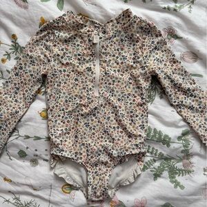 Floral Long Sleeve Baby Onesie